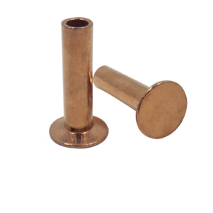 Rivets semi-tubulaires à tête <span class=keywords><strong>fraisée</strong></span> CSK plaquée cuivre avec surface lisse pour appareils ménagers - Product Image 4