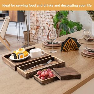 Juego <span class=keywords><strong>de</strong></span> 7 bandejas <span class=keywords><strong>de</strong></span> madera <span class=keywords><strong>para</strong></span> servir, bandejas rústicas apilables con asas, bandeja rectangular <span class=keywords><strong>para</strong></span> mesa <span class=keywords><strong>de</strong></span> centro, otomana - Product Image 5