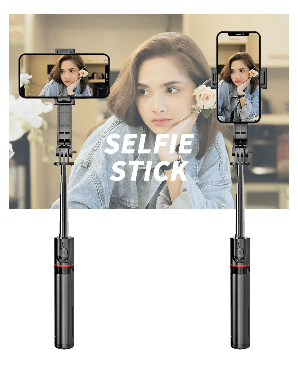 CST L13 Support de renforcement multifonctionnel Monopode pour téléphone portable sans fil Selfie Stick Trépied Best-seller