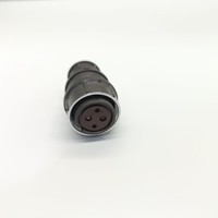 Conector Serie 2PM22, 4 Pines, Hembra, Recto, Sin Protección, con Contactos Plateados