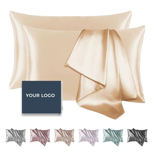 Federa personalizzata con LOGO 100% di <span class=keywords><strong>seta</strong></span> di gelso federa di <span class=keywords><strong>seta</strong></span> di grado naturale 6A federa cuscino di <span class=keywords><strong>seta</strong></span> Standard Queen King Size - Product Image 1