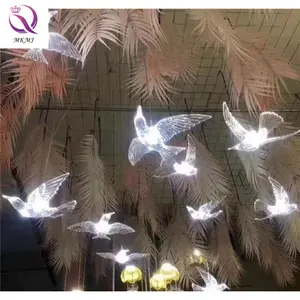 New Wedding Props Luminous Transparent Bird Auspicious Bird Chandelier Wedding Stage Layout Decorative Lights