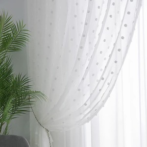 Cortina transparente de Jacquard de flores cortadas de fabricante de China, elegante, transpirable, ligero, para <span class=keywords><strong>ventana</strong></span> para sala de estar y dormitorio - Product Image 2