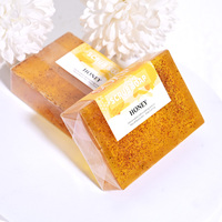 Savon Solide au Curcuma et à l'Acide Kojique, Éliminateur de Taches Brunes au Miel, avec Rétinol, Collagène, Acide Hyaluronique et Vitamine E/C pour Adultes