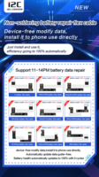 Programmateur de réparation de batterie I2C KC01 pour iPhone 8-14 Pro Max – Outil d'édition et de modification des données d'erreur et du temps d'avertissement de la batterie