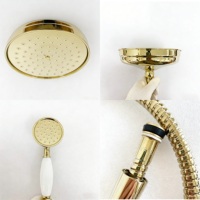 Ensemble de robinetterie thermostatique de salle de bain en laiton chromé poli de haute qualité avec barre coulissante pour douche, idéal pour villa