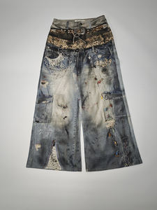 3 डी स्टीरियोस्कोपिक कढ़ाई फ्लेयर ई 2 के स्ट्रीटवियर हाई स्ट्रीट लुगम्य वॉशबल पर्यावरण के अनुकूल बटन विवरण 100% कपास बुने हुए - Product Image 2