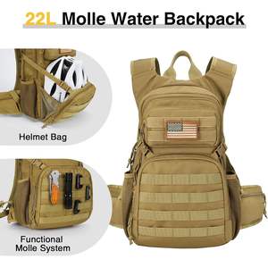 Sac à dos tactique d'hydratation CVLIFE 22L, robuste, avec poche à eau Molle 3L en TPU, sac à dos de randonnée pour hommes et femmes, confortable - Product Image 2