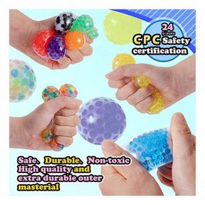 New Arrival Transparent Eco-friendly TPR <b>Squishy</b> Ball 5 7 Years Kids Anxiety Relief Water-Filled Glitter EN71 CE Certified - Product Image 3