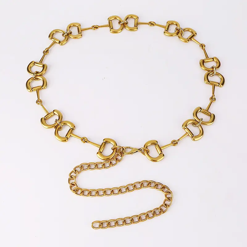 High Quality Gold Plated Chain Belt Gold Chain Belt For Dress Jeans Women Chain Belts Waist Lady