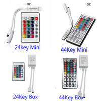 Contrôleur intelligent de bande lumineuse RVB infrarouge 5V/12V/24V Mini télécommande LED 44 touches gradateur de couleur RVB 24 touches gradateur de couleur sept couleurs