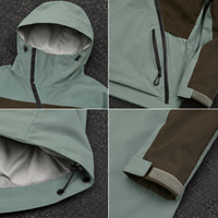 Veste zippée à capuche pour homme, coupe-vent, imperméable, légère, avec doublure en polaire, en polyester, pour l'extérieur, automne