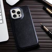 Étui Classique en Cuir Huilé Effet Vieilli, Coque de Protection Intégrale Antichoc pour iPhone 17 16 Pro Max 15 13 14 12 11 – Vente en Gros