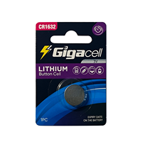 Prix de livraison bon marché batterie 3V CR1632 échantillon gratuit batterie bouton au lithium de taille 16*3.2MM
