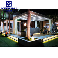 Toit à persiennes motorisé en métal/alliage bioclimatique 12x20 5x4 pour balcon en aluminium durable et matériau PE