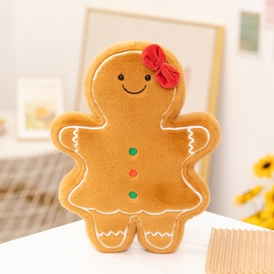 Almohadas <span class=keywords><strong>de</strong></span> Peluche con Diseño <span class=keywords><strong>de</strong></span> Galleta <span class=keywords><strong>de</strong></span> Jengibre, Tela Suave, Perfectas como Decoración Acogedora para el Hogar y Regalos Festivos Encantadores para Todos - Product Image 4