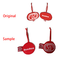 Breloques de sac personnalisées en forme de cupcake mignon, porte-clés en peluche dessert myrtille, porte-clés doux en forme de nourriture de dessin animé