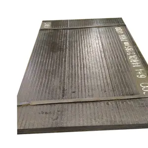Bimetallic composite wear resistant steel plate fold line zig zag line plate