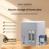 Server Rumah N100 NAS Jaringan 16G RAM 128G SSD 2 BAY 2T 4T Penyimpanan Dual Disk Antarmuka USB Server Berbagi File Cloud Pribadi