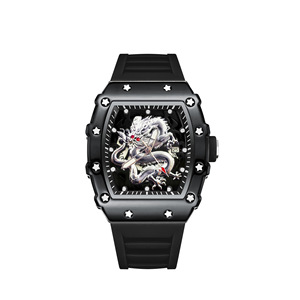 For Personalized 2024 Men's Waterproof Transparent Quartz Watch Fashionable Wine Barrel Design Wholesale Hot Sale Item - Product Image 6