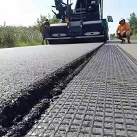 80kN 100kN Route Renforcement Enduit De Bitume Asphalte Fibre De Verre Grille Géogrille pour L'expansion De La Route et Ingénierie De Rénovation