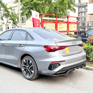 ดิฟฟิวเซอร์หลังทรง S-Line สำหรับ Audi A3 8Y รุ่นปี 2021-2024 แบบ Sedan  สปอยเลอร์มุมท้าย  สไตล์แต่ง  สีดำ Piano Black  ลายคาร์บอนไฟเบอร์  แบบด้าน - Product Image 3