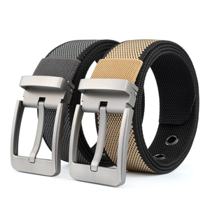 Ağır Hizmet Tipi Naylon Dokuma Kemer, Metal Halkalı, Çift Renkli İş Kıyafeti Günlük Dokuma Bel Kemeri, Özel Logo, Özel Etiket, OEM - Product Image 1