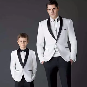 Abito da cerimonia per bambini formale di buona qualità <span class=keywords><strong>Costume</strong></span> da spettacolo per feste floreali (giacca + pantaloni) abiti da sposa bianchi MB25 - Product Image 5
