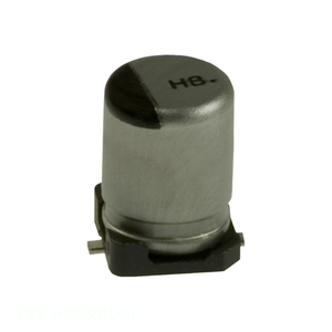 Distribuidor Autorizado de Condensadores de Montaje Superficial CAP ALUM 330UF 20% 25V SMD EEE-HBE331UAP 330 uF - Product Image 1