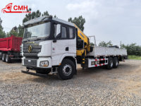 SHACMAN 6*4 Bob-lift Camion Monté Knuckle Boom Grue Montée Sur Camion Grue Avec Radio Télécommande Et Grabber