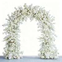 2 * 2.4m Bunga Sakura Mawar Latar Belakang Langit Berbintang Dekorasi Panggung Pernikahan Bunga Simulasi Bunga Buatan