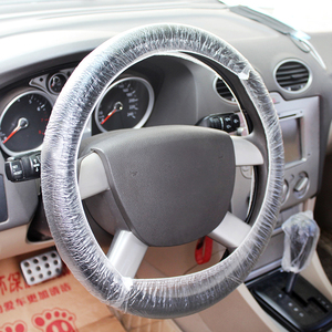 HSG fábrica al por mayor de alta calidad Auto Desechable Asiento desechable PE impermeable cubierta del volante <span class=keywords><strong>5</strong></span> en 1 cubierta del coche conjunto - Product Image 5