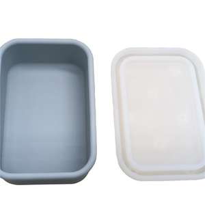 Boîte Bento Mignonne Réutilisable en Silicone Sans BPA, à Double Niveau, Résistante aux Fuites, Compatible Micro-ondes et Lave-Vaisselle, à 3 Compartiments, Vente en Gros - Product Image 4