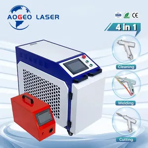 AOGEO Hand-held Laser Cleaning Machine Provided Fiber Laser Machine for Aluminum High Efficiency 3000w Water Cooling 2 Year 180