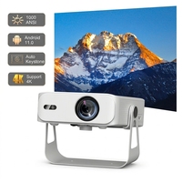 Projecteur LED portable ultra mini Touyinger L9W FHD 1080P 4K compatible WiFi 6 Android 11 intelligent 1000 ANSI Lumens pour la maison