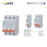 Disjoncteur sur rail DIN 1P 2P 3P 4P 1A 63A AC MCB Disjoncteurs électriques 3kA 230/400V Disjoncteur miniature B/C/D