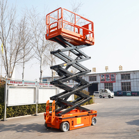 Plateforme élévatrice à ciseaux hydraulique électrique sur roues de 7,8 m pour le nettoyage de vitres