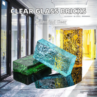 Brique de verre cristallin solide de haute pureté K9, bloc de verre étanche et anti-rayures, séparateur d'intimité pour salon et écran d'entrée