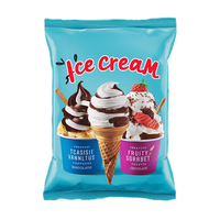Sac en plastique mylar avec impression personnalisée pour crème glacée Popsicle Ice Pop Joint latéral arrière Pochette plate pour emballage alimentaire avec logo Hot Seal