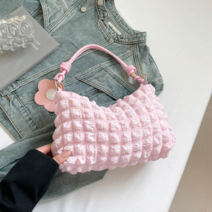 New Style <b>Flower</b> <b>Single</b> Strap Portable Sling Bag Women's Japanese Korean Style Polyester Shoulder Tote Bags - Product Image 5