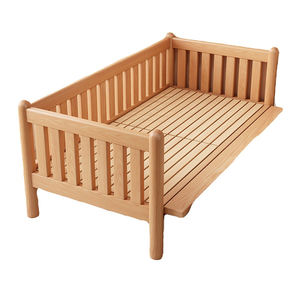 Nouveau design de berceau convertible pour bébé, lit à épissure extra large en hêtre, lit pour enfants, lit plat pour adultes - Product Image 1