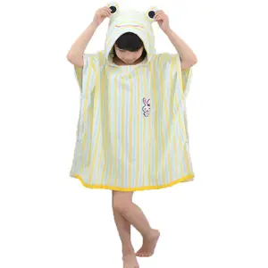 Algodão verão das crianças dos desenhos animados banho toalha variação bonito praia toalha roupão de banho bebê balde Peng banho manto