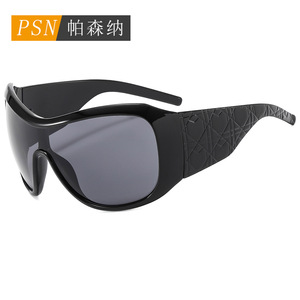 Shield <b>Sunglasses</b> Women Full Rim UV400 Fashion Outdoor Protection <b>Oversize</b> Red - Product Image 3