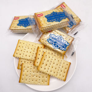 OEM vuông không đường cuộn bánh quy Soda Cracker với kem sữa sô cô la giòn cà phê có hương vị túi đóng gói bánh quy Muối - Product Image 1