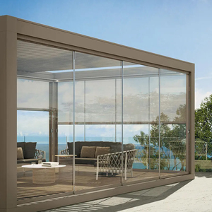 2-20% de réduction Abri de <span class=keywords><strong>jardin</strong></span> en métal étanche Gazebo Piscine Toit à persiennes motorisé Aluminium Extérieur Diy Budget Pergola Bioclimatic - Product Image 4