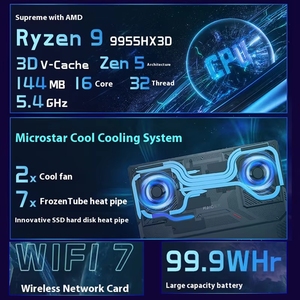 โน้ตบุ๊ก MSI <span class=keywords><strong>Titan</strong></span> 18 Pro 2025 เกมมิ่งบีสท์ R9 9955HX3D แรม 64GB ความจุ 2TB หน้าจอ 4K MiniLED 120Hz แสดงผล DCI-P3 - Product Image 3