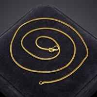 Collier chaîne en laiton plaqué or 14K 18K 24K micron, motif serpent, style maillons serpent, chaînes de mode, vente en gros
