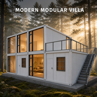 Villa préfabriquée moderne isolée prête à l'emploi, maison modulaire compacte à double étage, maison conteneur, suite de location pour gîte familial