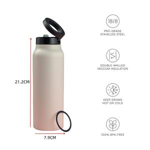 Bouteille d'eau isotherme en acier inoxydable 720 ml avec support magnétique pour téléphone, compatible avec les gobelets de bureau, support trépied, couvercle sans BPA, écologique - Product Image 6