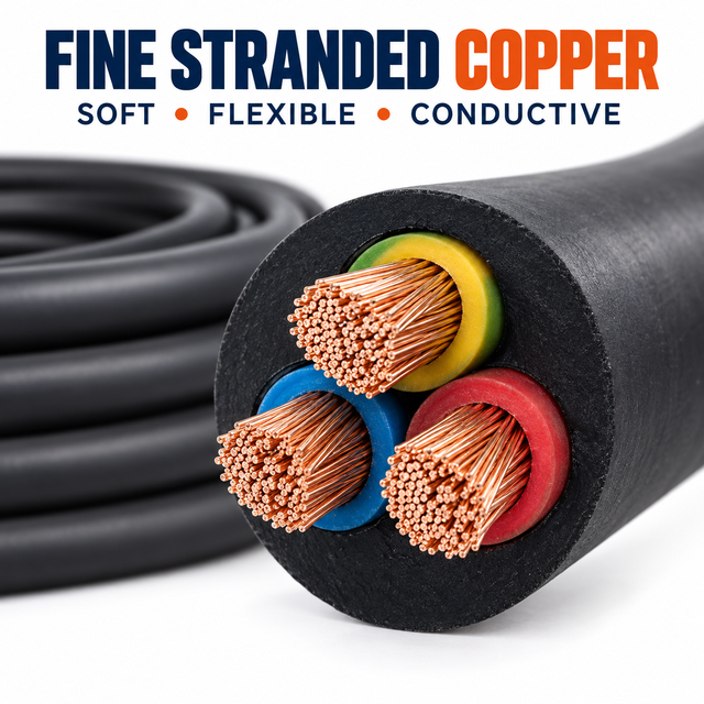 450/750V YCW Rubber Insulated Cable Multi Core Oil Resistant Flexible Cable for Outdoor Construction and Industrial Equipment
